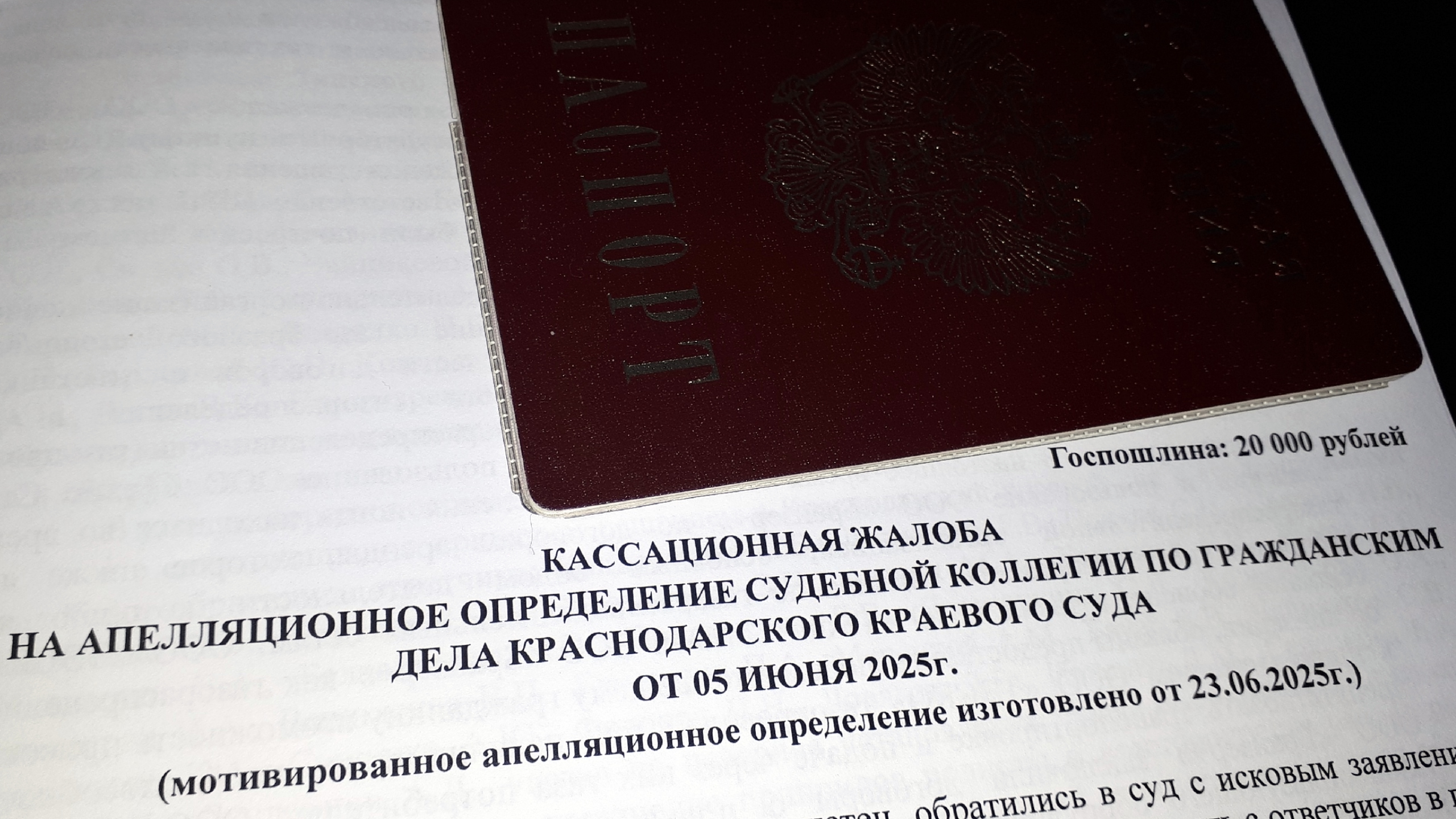 Кассационная жалоба Лёнчика