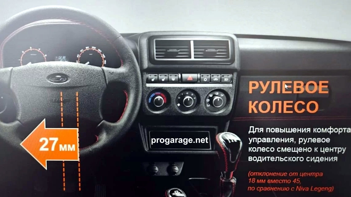 Смещение руля Niva Sport